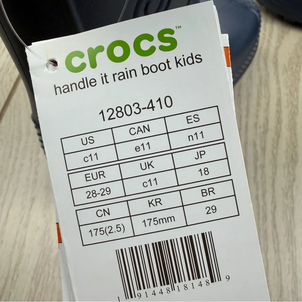 Crocs Kids’ Handle It Rain Boots c11 Navy Blue $45 Children's Shoes